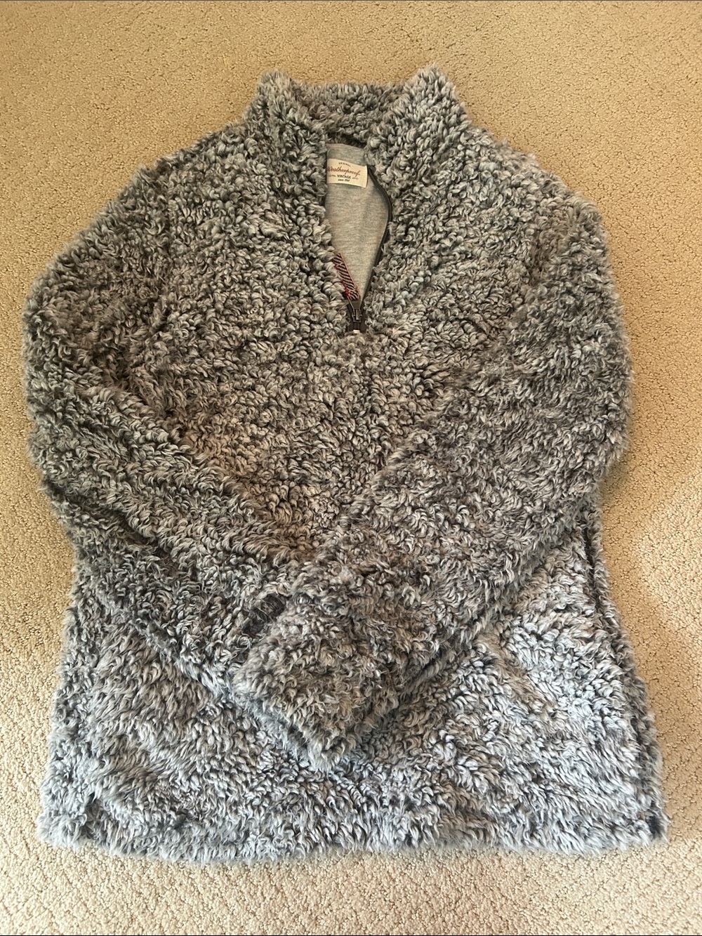 Weatherproof Vintage Sherpa Pullover Sweater - Gray
